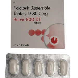 Aciclovir 800 Mg dispersible tablet strip – high-dose acyclovir antiviral for herpes zoster, varicella chickenpox and genital herpes simplex treatment