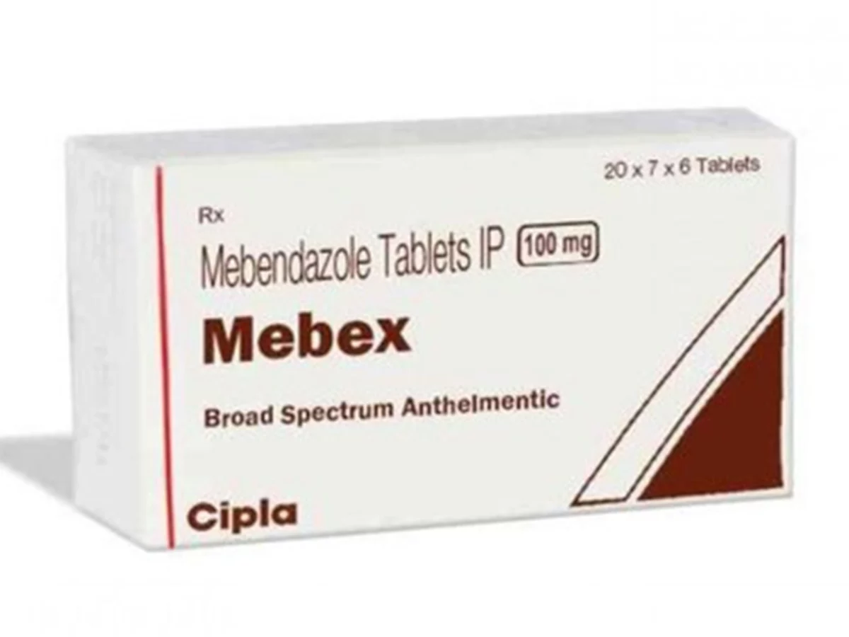 Mebex 100mg Tablet – Mebendazole Anti-Worm Medicine Strip