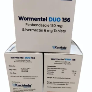 Wormentel Duo 156mg Tablet – Fenbendazole 150mg + Ivermectin 6mg Antiparasitic Deworming Medicine