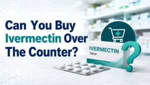 Can you buy ivermectin over the counter? Prescription ivermectin tablets with a pharmacist explaining medication requirements.