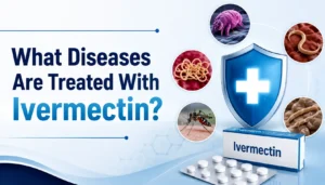 Doctor explaining what diseases are treated with ivermectin and the parasitic infections it is commonly used to treat.